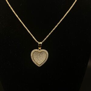 Gold Heart Pendant Necklace